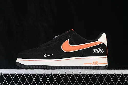 All Categories Nk Air Force 1 Air Force Series Nk Air Force 1 Low Air Force Low Nike Air Force 1'07 Low Black Orange Trend Air Force One Low Casual Shoes FV3694-107
